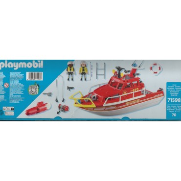 PLAYMOBIL ACTION HEROES 7I598 FIRE RESQUE BOAT