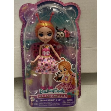 ENCHANTIMALS DOLL LADONNA LADYBUG & WAFT HNT57
