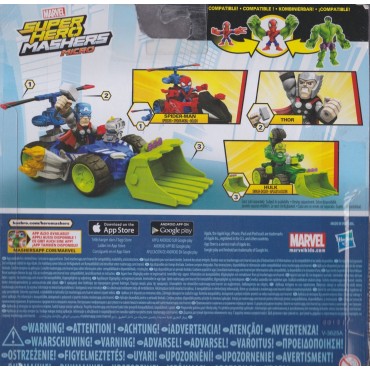 MARVEL SUPER HERO MASHERS MICRO CAPTAIN AMERICA RACER  figure + vehicle  pack B6686