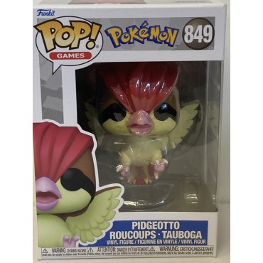 FUNKO POP! GAMES 849 PIDGEOTTO ROUCOUPS TAUBOGA POKEMON