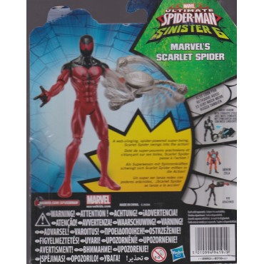 ULTIMATE SPIDER MAN THE SINISTER 6 ACTION FIGURE 6" - 15 cm  MARVEL'S SCARLET SPIDER Hasbro B6852