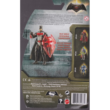 BATMAN V SUPERMAN ACTION FIGURE 6" - 15 cm  HEAT SHIELD BATMAN  Mattel  DPL 93