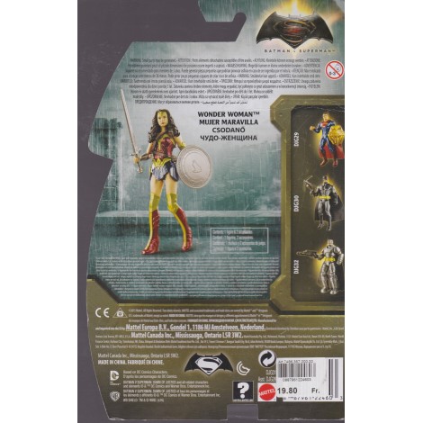 BATMAN V SUPERMAN ACTION FIGURE 6" - 15 cm  WONDER WOMAN Mattel  DJG 31