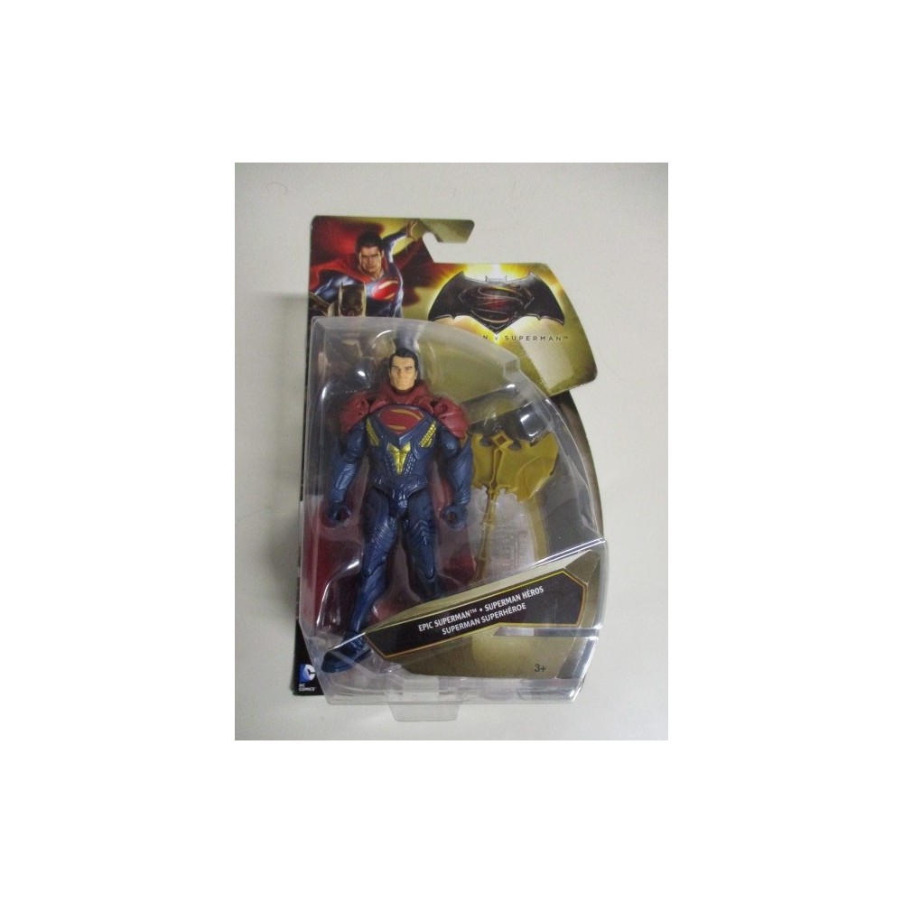 BATMAN V SUPERMAN ACTION FIGURE 6" - 15 cm  EPIC SUPERMAN Mattel  DJG 35
