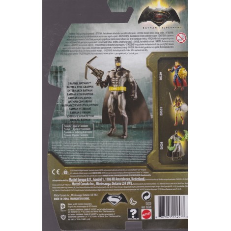 BATMAN V SUPERMAN ACTION FIGURE 6" - 15 cm  GRAPNEL BATMAN Mattel  DJG 30