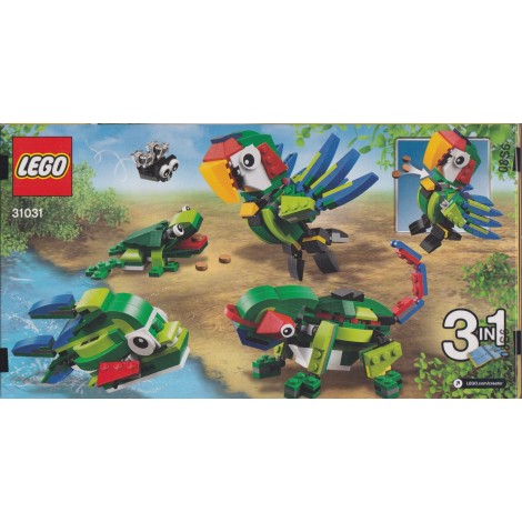 LEGO CREATOR 31031 ANIMALI DELLA FORESTA PLUVIALE 3 IN 1