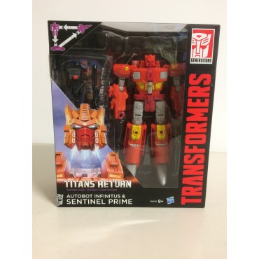 TRANSFORMERS ACTION FIGURE TITANS RETURNS LEADER CLASS AUTOBOT APEX & POWERMASTER OPTIMUS PRIME