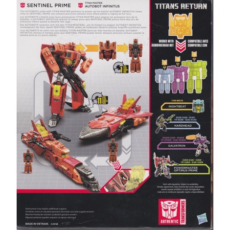 TRANSFORMERS ACTION FIGURE TITANS RETURNS LEADER CLASS AUTOBOT APEX & POWERMASTER OPTIMUS PRIME