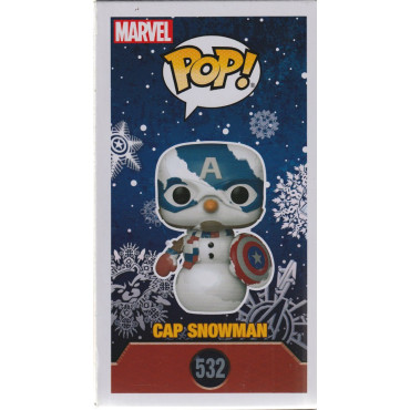 FUNKO POP!  MARVEL 532 BOBBLEHEAD CAPTAIN AMERICA - CAP SNOWMAN  special editiona D.I.Y