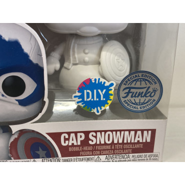 FUNKO POP!  MARVEL 532 BOBBLEHEAD CAPTAIN AMERICA - CAP SNOWMAN  special editiona D.I.Y