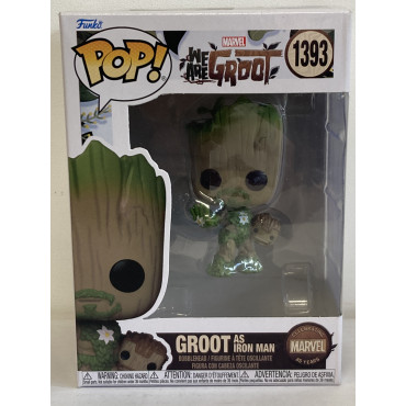 FUNKO POP! MARVEL 1393 GROOT AS IRON MAN Bobblehead  WE ARE GROOT