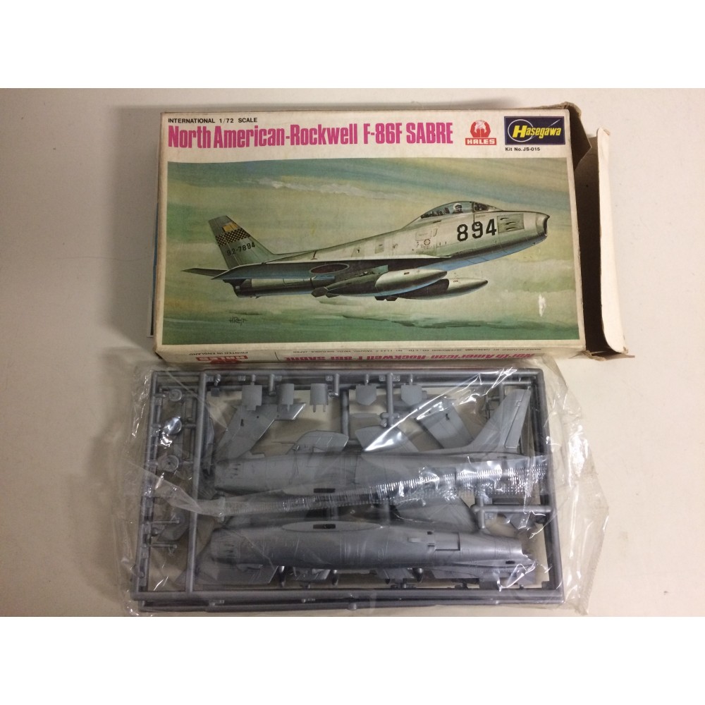 plastic model kit scale 1 : 72 HASEGAWA HALES JS 015 NORTH AMERICAN ROCKWELL F-86F SABRE new in open box