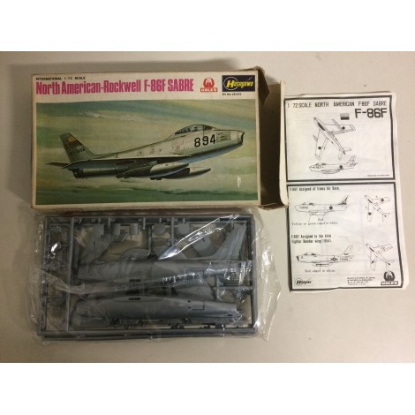 plastic model kit scale 1 : 72 HASEGAWA HALES JS 015 NORTH AMERICAN ROCKWELL F-86F SABRE new in open box