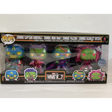 FUNKO POP! MARVEL 4 PACK special edition WHAT IF ... ?  BLACKLIGHT ZOMBIES
