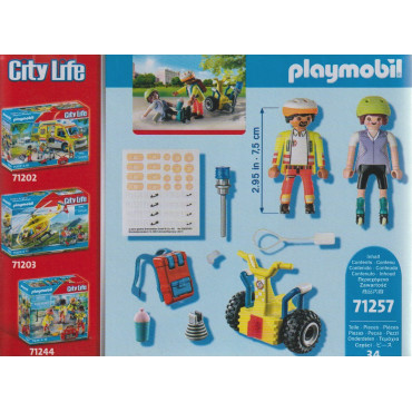 PLAYMOBIL CITY LIFE 71257 SOCCORRITORE SUL SEGWAY STARTER PACK