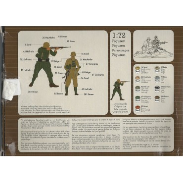 soldatini in plastica scala 1 : 72 REVELL 02513 GERMAN INFANTRY AFRICA CORPS WWII nuovo con scatola aperta