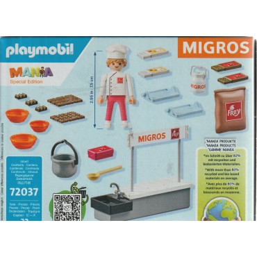PLAYMOBIL MANIA MIGROS 72037 scatola danneggiata CHOCOLATERIE FREY SPECIAL EDITION COLLECTOR ITEM ISSUED FOR SWISS MARKET