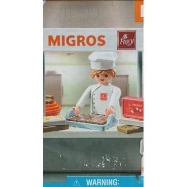 PLAYMOBIL MANIA MIGROS 72037 scatola danneggiata CHOCOLATERIE FREY SPECIAL EDITION COLLECTOR ITEM ISSUED FOR SWISS MARKET
