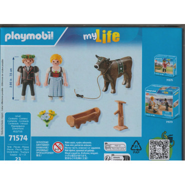 RARE LIMITED EDITION PLAYMOBIL MY LIFE ASSOCIATION FEDERALE DE LUTTE SUISSE 71574 LOTTA SVIZZERA - VINCITORE CON MUCCA