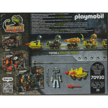 PLAYMOBIL DINO RISE 70930 CARRELLO DA MINIERA LANCIA RAZZI