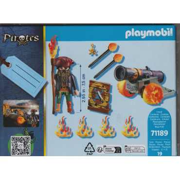 PLAYMOBIL PIRATES 71189 PIRATE WITH CANNON