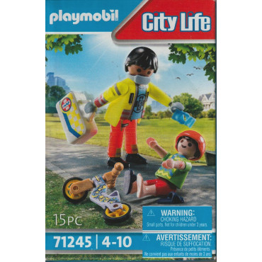 PLAYMOBIL CITY LIFE 71245 PARAMEDIC WITH PATIENT