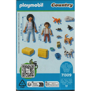 PLAYMOBIL COUNTRY 71309 CAT FAMILY, CATS AND KITTENS