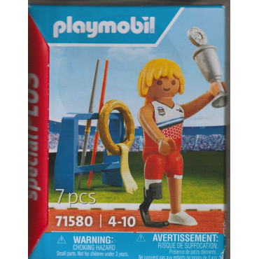 PLAYMOBIL SPECIAL PLUS FIGURE 71580 PARA OLYMPIC JAVELIN THROWER