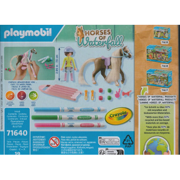 PLAYMOBIL HORSES OF WATERFALL 71640 PONY CON CRINIERA COLORABILE
