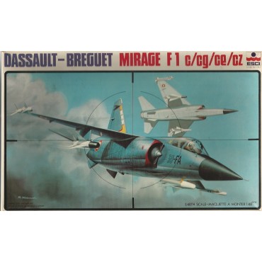 plastic model kit scale 1 : 48 ESCI DASSAULT BREGUET MIRAGE F1 C/CG/CE/CZ   new in open and damaged box