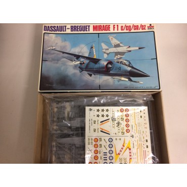 modellino in plastica ESCI DASSAULT BREGUET MIRAGE F1 C/CG/CE/CZ scala 1: 48 nuovo in scatola danneggiata ed aperta