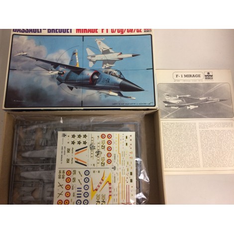 modellino in plastica ESCI DASSAULT BREGUET MIRAGE F1 C/CG/CE/CZ scala 1: 48 nuovo in scatola danneggiata ed aperta