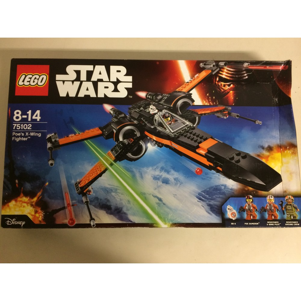 LEGO STAR WARS 75102 POE'S X WING FIGHTER DAMAGED