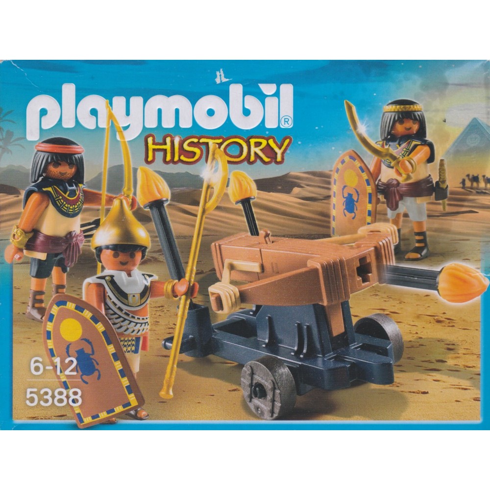 PLAYMOBIL HISTORY 5388 EGYPTIAN TROOP WITH T BALLISTA