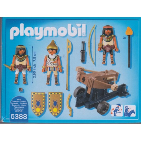 PLAYMOBIL HISTORY 5388 EGYPTIAN TROOP WITH T BALLISTA