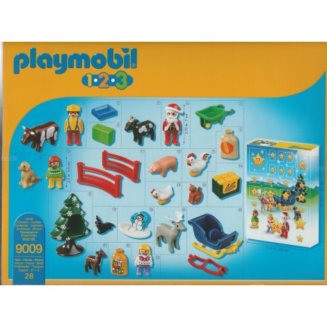 PLAYMOBIL ADVENT CALENDAR 9009 1.2.3 CHRISTMAS ON THE FARM