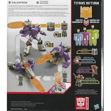 TRASFORMERS ACTION FIGURE TITANS RETURNS NUCLEON & GALVATRON GENERATION