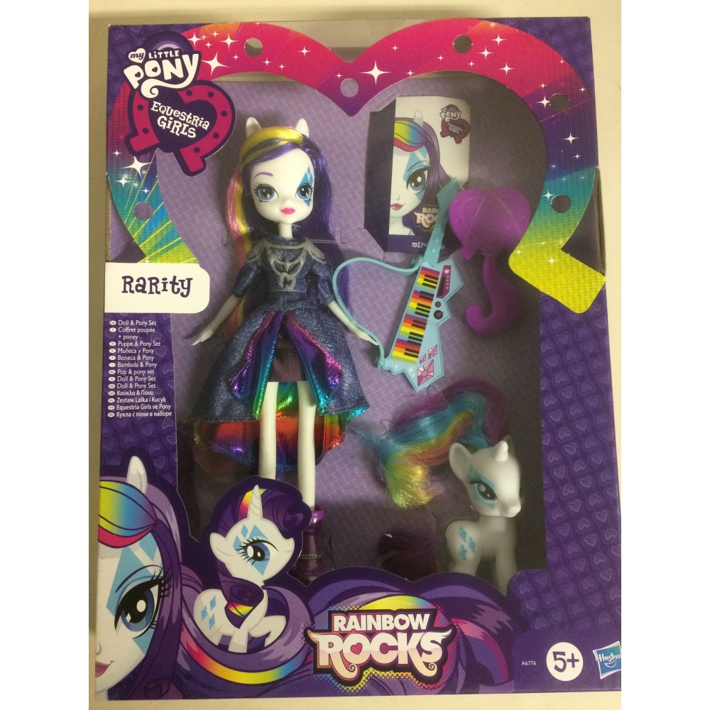 MY LITTLE PONY EQUESTRIA GIRLS RARITY DOLL AND PONY SET and accesories Hasbro A6776