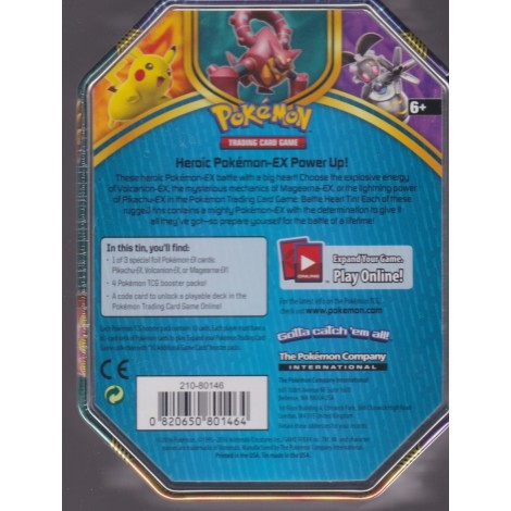 POKEMON trading card game TIN BOX PIKACHU EX English cards