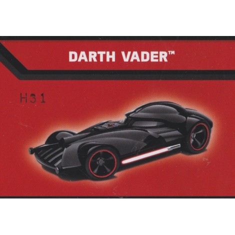 HOT WHEELS - STAR WARS  CHARACTER CAR DARTH VADER single vehicle package CGW36-0517