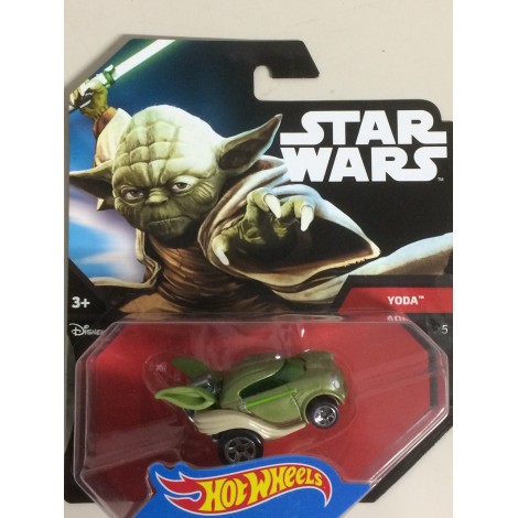 HOT WHEELS - STAR WARS  CHARACTER CAR YODA single vehicle package CGW40-0517