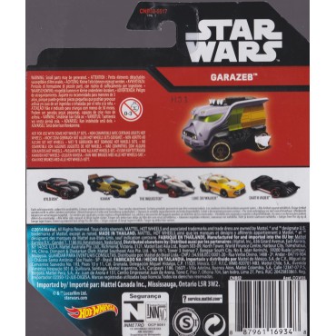 HOT WHEELS - STAR WARS  CHARACTER CAR GARAZEB ORRELIOS  single vehicle package CNB52-0517