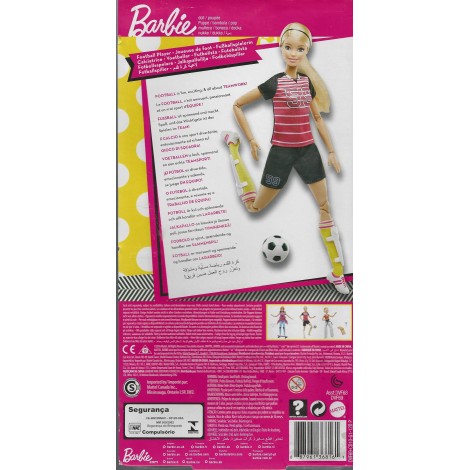 BARBIE MADE TO MOVE BLONDE FOOTBALL PLAYER  mattel  DVF 70