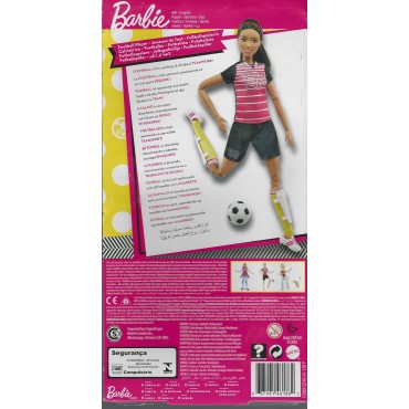 BARBIE MADE TO MOVE BRUNETTE FOOTBALL PLAYER  mattel  FCX 82