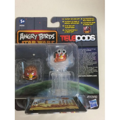 STAR WARS ANGRY BIRDS TELEPODS ANAKIN PADAWAN - ANAKIN PODRACER TELEPODS 2 FIGURES  SET  Hasbro A6058