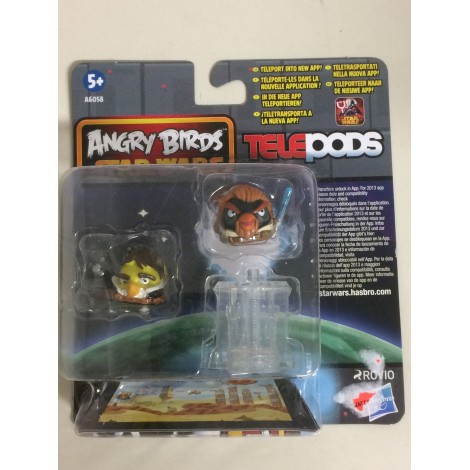 STAR WARS ANGRY BIRDS TELEPODS GENERAL HAN SOLO - OBI WAN KENOBI TELEPODS 2 FIGURES  SET  Hasbro A6058