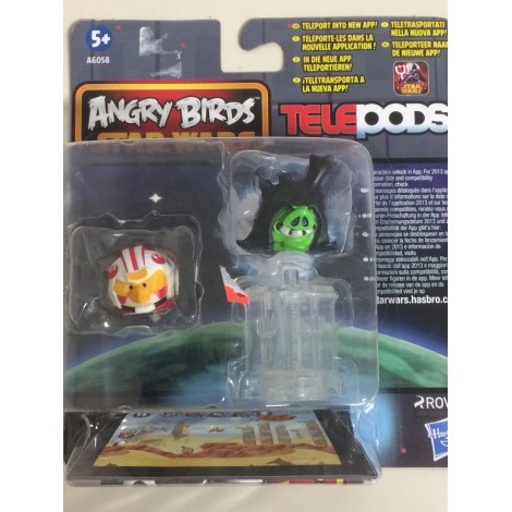 STAR WARS ANGRY BIRDS TELEPODS LUKE PILOT - EMPEROR PALPATINE TELEPODS 2 FIGURES  SET  Hasbro A6058