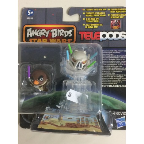 STAR WARS ANGRY BIRDS TELEPODS MACE WINDU - GENERAL GRIEVOUS TELEPODS 2 FIGURES  SET  Hasbro A6058