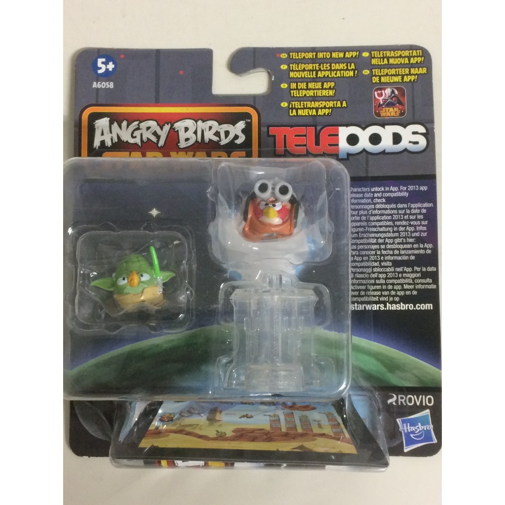 STAR WARS ANGRY BIRDS TELEPODS YODA - ANAKIN PODRACER TELEPODS 2 FIGURES  SET  Hasbro A6058