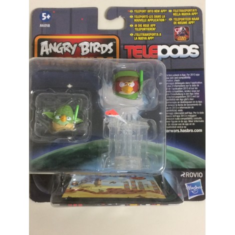 STAR WARS ANGRY BIRDS TELEPODS YODA - LUKE ENDOR TELEPODS 2 FIGURES  SET  Hasbro A6058